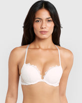 La Senza Beyond Sexy Gel Padding Plunge Bra Ivory / 34B